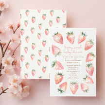 Berry Sweet Baby shower - Aquarelle Fraises