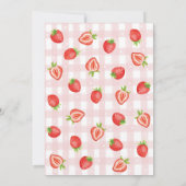 Invitation Berry Sweet Baby shower | Boho Pink Strawberry (Dos)