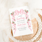 Invitation Berry Sweet Baby shower Bow rose