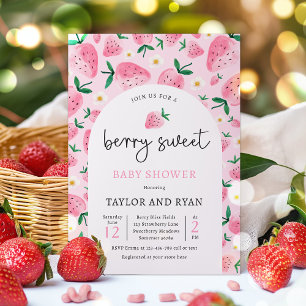 Invitation Berry Sweet Baby shower de fraises d'été