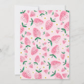 Invitation Berry Sweet Baby shower de fraises d'été (Dos)