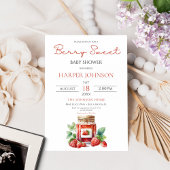 Invitation Berry Sweet Baby shower ferme marché été