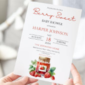 Invitation Berry Sweet Baby shower ferme marché été