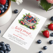 Invitation Berry Sweet Baby shower Fleurs Berries