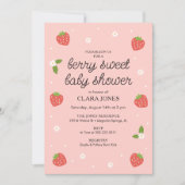Invitation Berry Sweet Baby shower fraise (Devant)