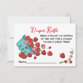 Invitation Berry Sweet Baby shower fraise Raffin de couche de (Devant)