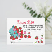 Invitation Berry Sweet Baby shower fraise Raffin de couche de (Debout devant)