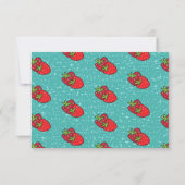 Invitation Berry Sweet Baby shower fraise Raffin de couche de (Dos)