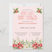 Invitation Berry Sweet Baby shower fraises (Devant)