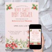 Invitation Berry Sweet Baby shower fraises