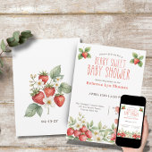 Invitation Berry Sweet Baby shower fraises
