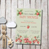 Invitation Berry Sweet Baby shower fraises
