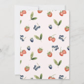 Invitation Berry Sweet Berries Baby shower fille (Dos)