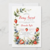 Invitation Berry Sweet Berries Garden Neutral Baby Shower (Devant)