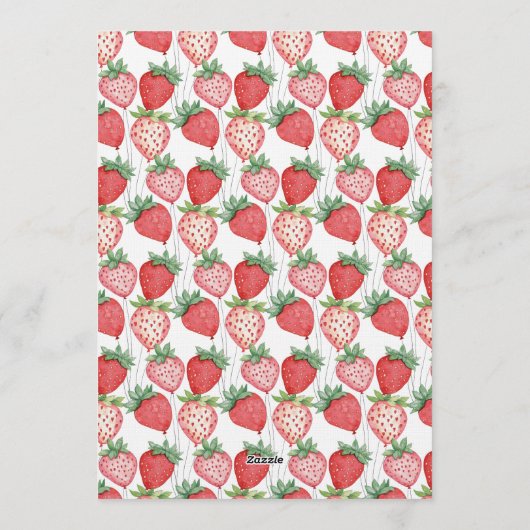 Invitation Berry Sweet Birthday Party Strawberry Birthday (Dos)