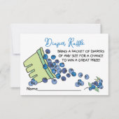 Invitation Berry Sweet Blueberry Baby shower Déchets Raffin (Devant)