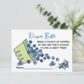 Invitation Berry Sweet Blueberry Baby shower Déchets Raffin (Debout devant)