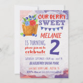 Invitation Berry Sweet Blueberry Fruit Anniversaire (Devant)