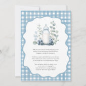 Invitation Berry Sweet Blueberry Gingham Baby Shower (Dos)