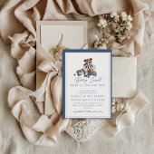 Invitation Berry Sweet Blueberry Ours bébé Garçon Douche