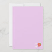 Invitation Berry Sweet Celebration fraise Anniversaire Lilac (Dos)