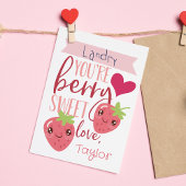 Invitation Berry Sweet | Classroom Valentine's Day Card