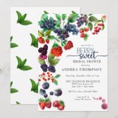 Invitation Berry Sweet Fête des mariées (Devant / Derrière)