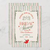 Invitation Berry Sweet Fête des mariées Fruits (Devant / Derrière)