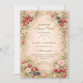 Invitation Berry Sweet Floral Baby Shower (Devant)
