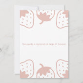 Invitation "Berry Sweet" Fraise enfant adoption douche (Dos)