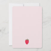 Invitation "Berry Sweet" fraise rose et rouge Anniversaire (Dos)