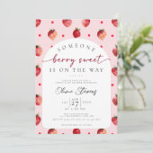 Invitation Berry Sweet Fruit Baby shower (Debout devant)