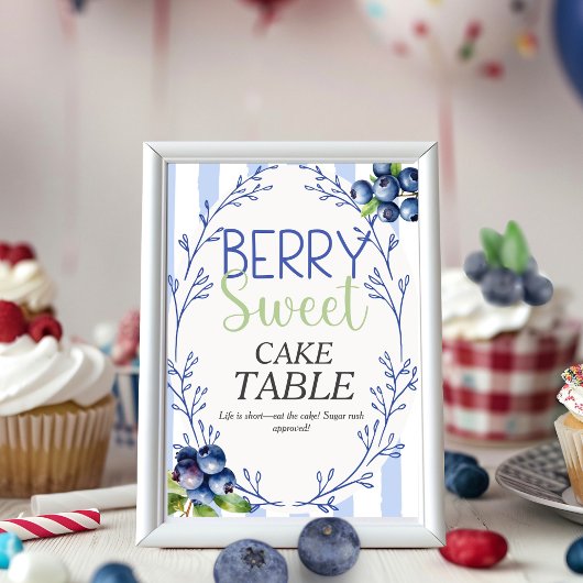 Invitation Berry Sweet GATEAU TABLE myrtille