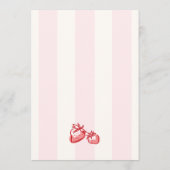 Invitation Berry Sweet Hand Drawn Strawberry Baby Shower (Dos)