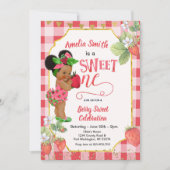 Invitation Berry Sweet ONE fraise Anniversaire Fille fête (Devant)
