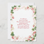 Invitation Berry Sweet Ours Baby shower fille (Dos)