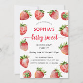 Invitation Berry Sweet Photo de fête d'anniversaire (Devant)