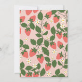 Invitation Berry Sweet Pink Fraise Floral 2e anniversaire (Dos)