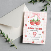 Invitation Berry Sweet Rose 1er anniversaire
