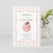 Invitation Berry Sweet Rose Premier anniversaire (Debout devant)