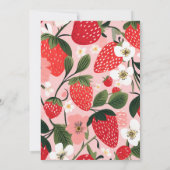 Invitation Berry Sweet sera un premier anniversaire (Dos)