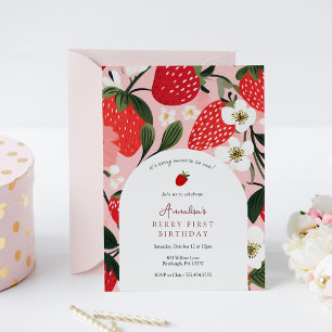 Invitation Berry Sweet sera un premier anniversaire