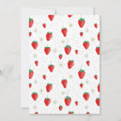 Invitation Berry Sweet Strawberries Baby shower fraise (Dos)