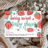 Invitation Berry sweet strawberry baby shower