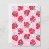 Invitation Berry Sweet Strawberry fête d'anniversaire (Dos)