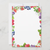 Invitation Berry Sweet Strawberry Fête des mariées de baies s (Dos)