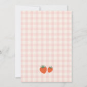 Invitation Berry Sweet Strawberry Gingham Baby Shower (Dos)