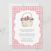 Invitation Berry Sweet Strawberry Gingham Baby Shower (Dos)