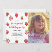 Invitation Berry Sweet Strawberry Girl Anniversaire (Devant)