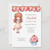 Invitation Berry Sweet Strawberry Girls Anniversaire (Devant)